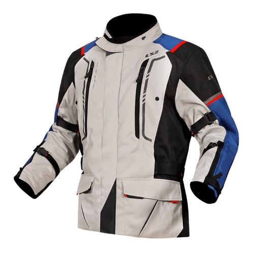 LS2 Narvik Mens Jacket Blue/Black/Grey/Red 3XL