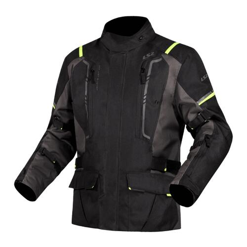 LS2 Narvik Mens Jacket Grey/Black/Hi-Vis Yellow
