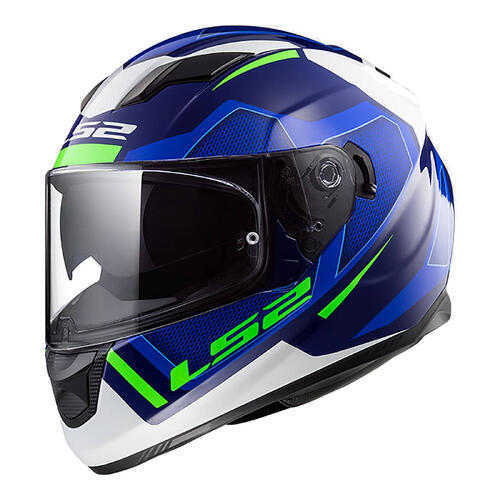 LS2 Road Motorcycle Helmet FF320 Stream XS Axis White/Blue