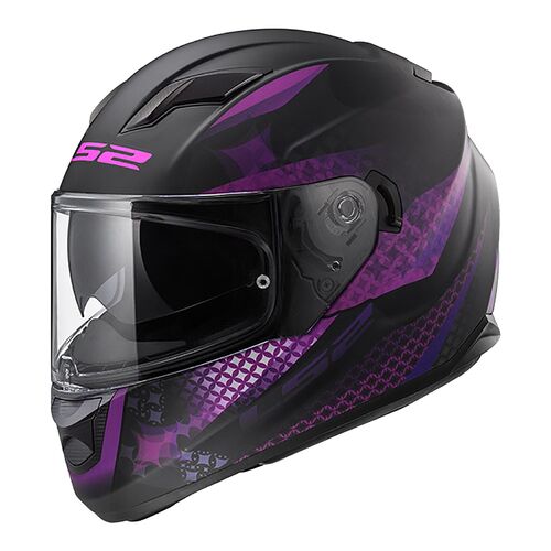 LS2 Helmet FF320 Stream Evo Lux Matte Black/Pink