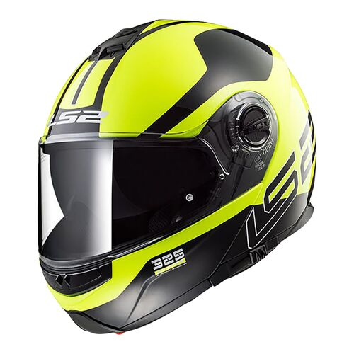 LS2 Helmet FF325 Strobe Zone Hi-Vis/Black Flip Front