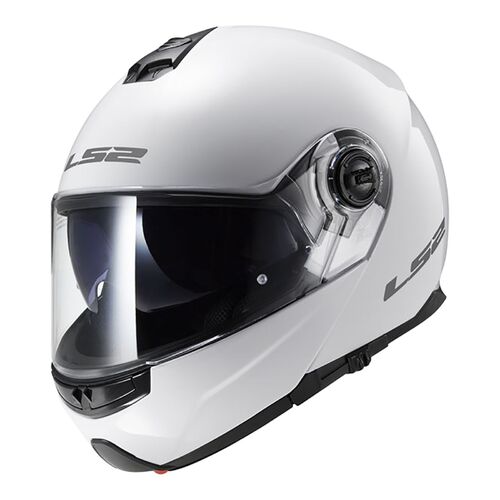 LS2 Helmet FF325 Strobe Gloss White L Flip Front