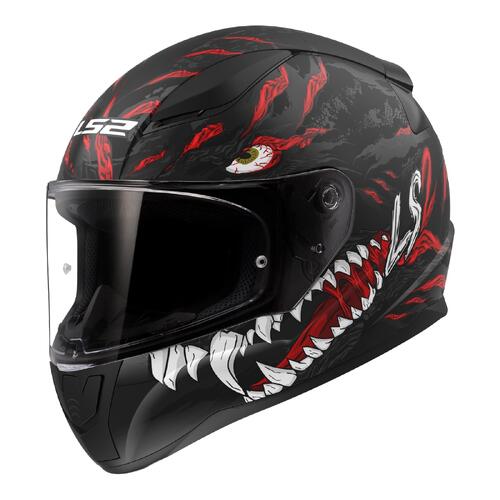 LS2 Road Motorcycle Helmet FF353 Rapid II 2XL Kaiju Matte Black/Red/White