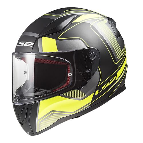 LS2 Helmet FF353 Rapid Carrera Matte Black/Hi-Vis Yellow Low