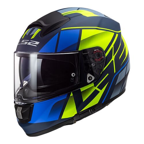 LS2 Helmet FF397 Vector Evo Kripton Matte Blue/Hi-Vis