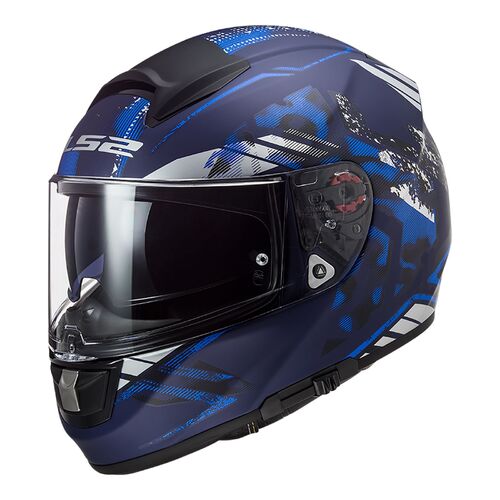 LS2 Helmet FF397 Vector Evo Stencil Matte Blue