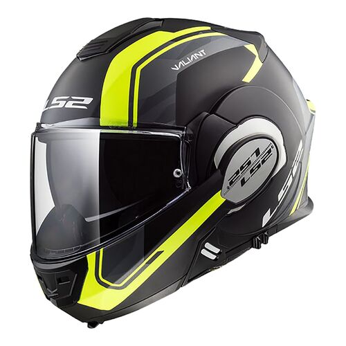 LS2 Helmet FF399 Valiant Line Matte Black/Yellow Low Flip Front