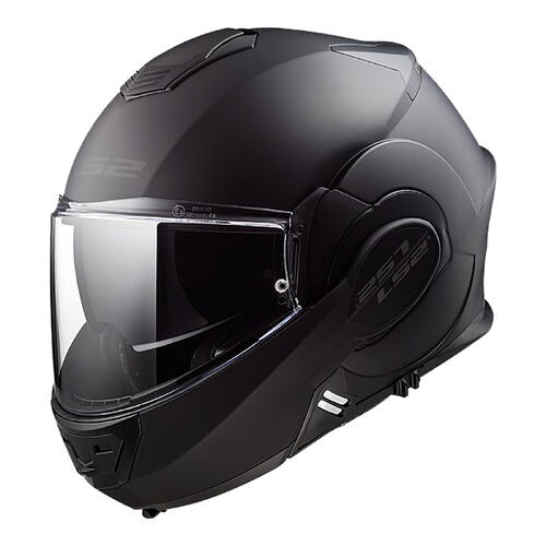 LS2 Road Motorcycle Helmet FF399 Valiant Flip Front XS Matte Black