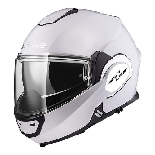 LS2 Helmet FF399 Valiant Solid Gloss White Flip Front