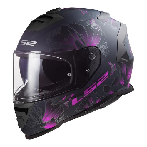 LS2 Road Motorcycle Helmet FF800 Storm II 2XL Burst Matte Black/Pink