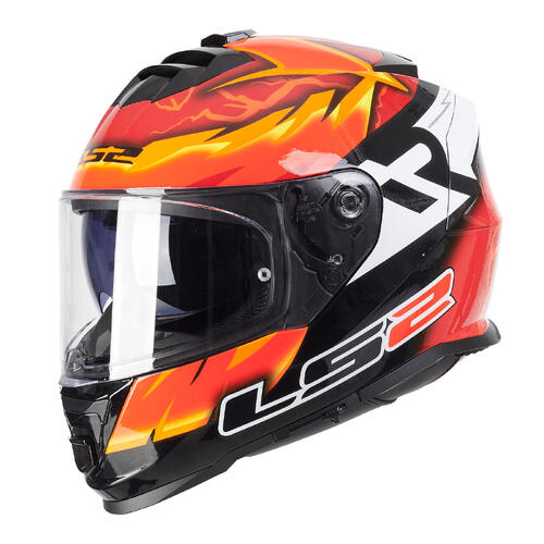 LS2 Road Motorcycle Helmet FF800 Storm II XS Rinaldi Replica Orange