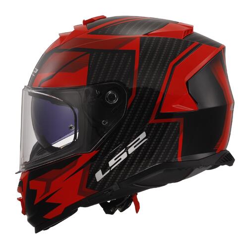 LS2 Road Motorcycle Helmet FF800 Storm II Tracker Black/Red