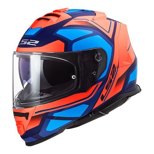 LS2 Helmet FF800 Storm Faster Matte Fluro Orange/Blue
