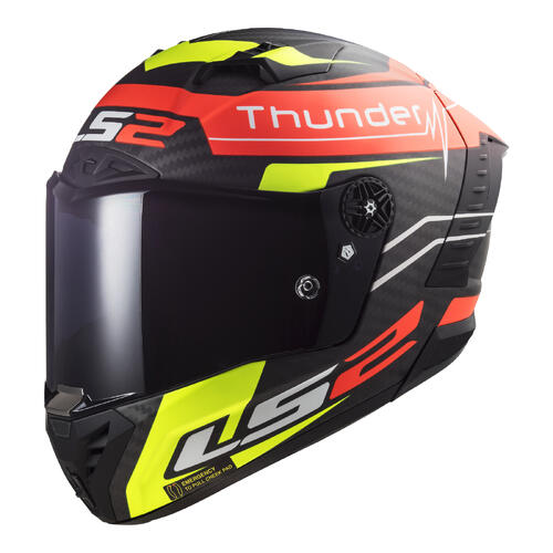LS2 Road Helmet FF805C Thunder Carbon 2XL Attack Matte Red/Hi-Vis Yellow