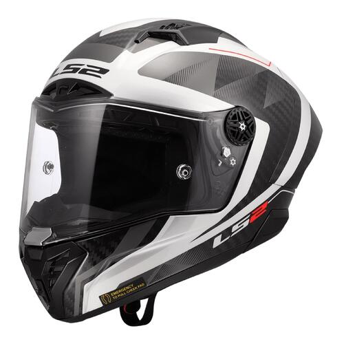 LS2 Road Motorcycle Helmet FF805 Thunder GP Aero Raute 2XL White/Grey