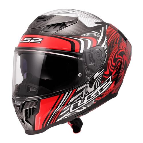LS2 Road Motorcycle Helmet FF807 Dragon Enthum Black/Red 2XL