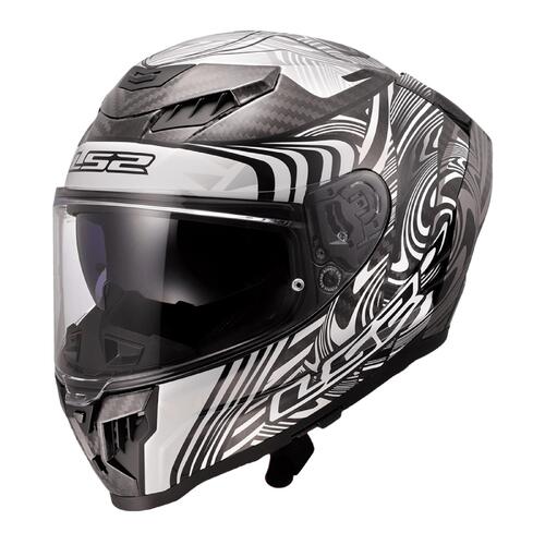 LS2 Road Motorcycle Helmet FF807 Dragon Enthum Black/Silver 2XL
