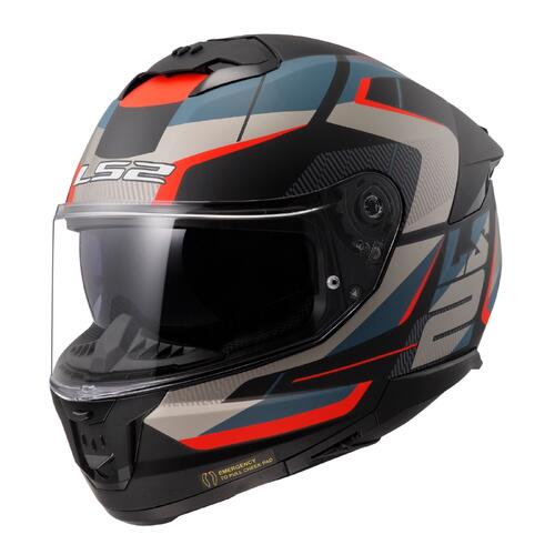 LS2 Road Motorcycle Helmet FF808 Stream II Road Matte Black/Blue L