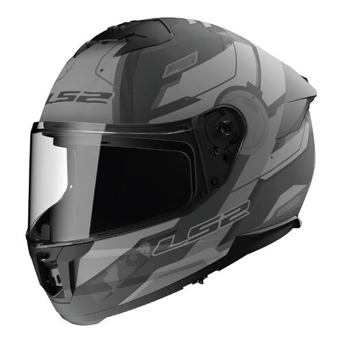 LS2 Road Motorcycle Helmet FF808 Stream II 2XL Shadow Matte Titanium/Grey