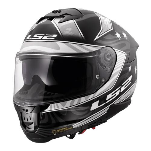 LS2 Road Motorcycle Helmet FF808 Stream II Galdam Black/White
