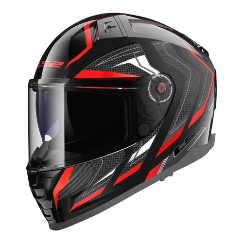 LS2 Road Motorcycle Helmet FF811 Vector II 2XL Alizer Black/Metal Red