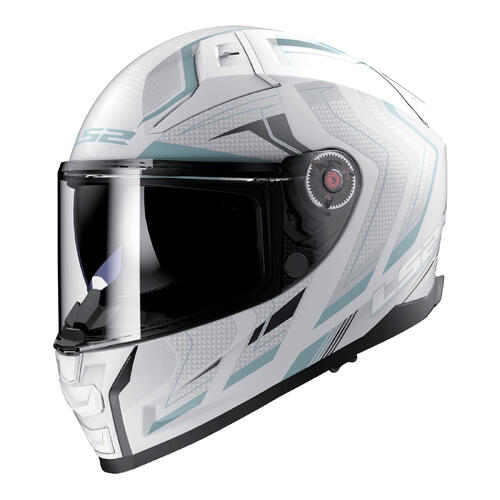 LS2 Road Motorcycle Helmet FF811 Vector II L Alizer Matte White/Silver