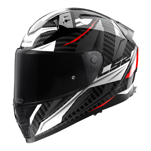 LS2 Road Motorcycle Helmet FF811 Vector IIC Savage White/Red/Grey