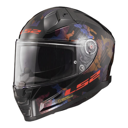LS2 Road Motorcycle Helmet FF811 Vector II 2XL Kamo Black/Blue/Titanium