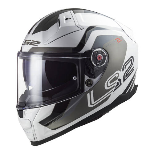 LS2 Road Motorcycle Helmet FF811 Vector II Metric White/Titanium/Silver