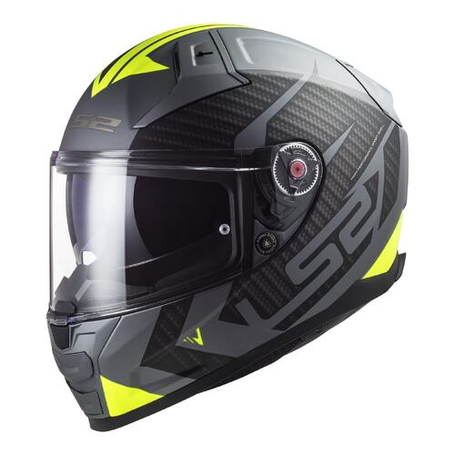 LS2 Road Helmet FF811 Vector II S Splitter Matte Titanium/Hi-Vis Yellow