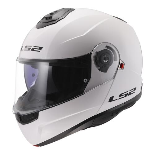 LS2 Road Motorcycle Helmet FF908 Strobe II Flip Front L White