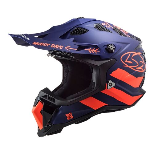 LS2 Helmet MX700 Subverter Evo Cargo Matte Blue/Fluro Orange