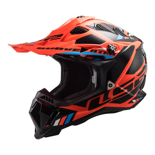 LS2 Dirt Motorcycle Helmet MX700 Subverter Evo II 2XL Stomp Fluoro Orange/Black