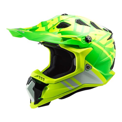 LS2 Helmet MX700 Subverter Evo Gammax Green/Hi-Vis Yellow Low