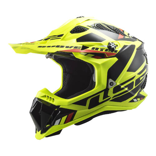 LS2 Dirt Motorcycle Helmet MX700 Subverter Evo Stomp Hi-Vis Yellow/Black