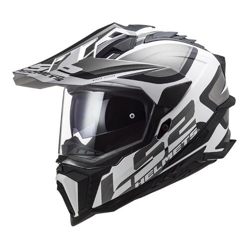 LS2 Dirt Motorcycle Helmet MX701 Explorer 2XL Alter Matte Black/White