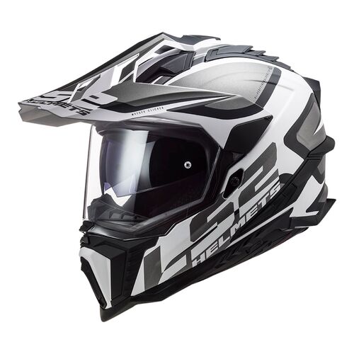 LS2 Helmet MX701 Explorer Hpfc Alter Matte Black/White