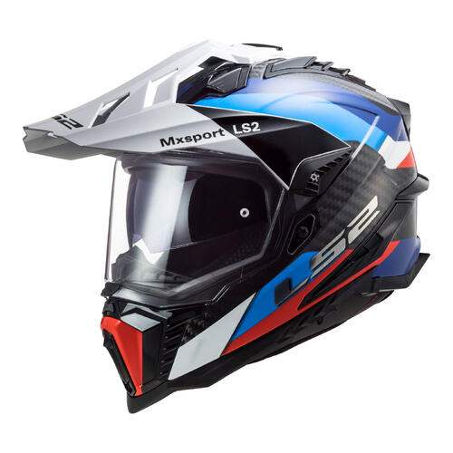 LS2 Dirt Motorcycle Helmet MX701 Explorer Carbon 2XL Frontier Black/Blue