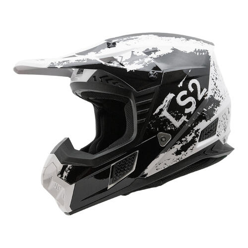 LS2 Dirt Motorcycle Helmet MX706 COZ S Hyde Black/White