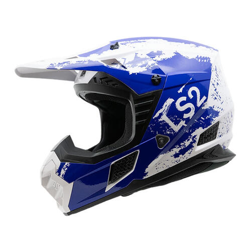 LS2 Dirt Motorcycle Helmet MX706J COZ YL Hyde Blue/White
