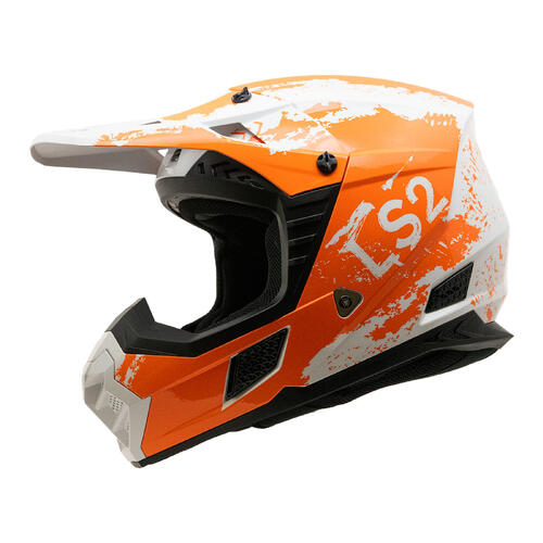 LS2 Dirt Motorcycle Helmet MX706J COZ YL Hyde Orange/White
