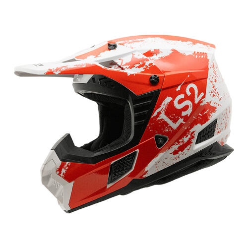 LS2 Dirt Motorcycle Helmet MX706J COZ YL Hyde Red/White