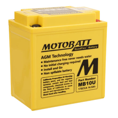 Suzuki GS500F 2004-2014 Motobatt Quadflex AGM 12V Battery High Performance