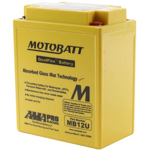 Ducati Gt750 Sport 1972 Motobatt Quadflex 12V Battery High Performance 