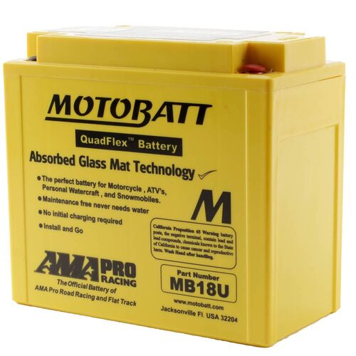Moto Guzzi 750Ntx 1993 Motobatt Quadflex 12V Battery High Performance 