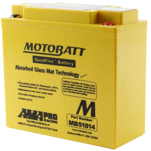 BMW R1150R Rocksterster 2005 Motobatt Quadflex 12V Battery High Performance 