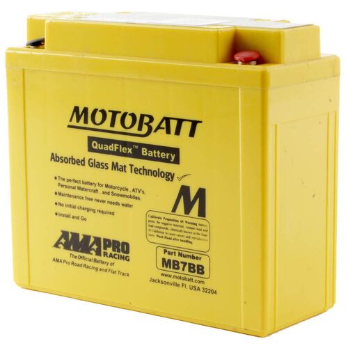 Honda Ctx200 2008 Motobatt Quadflex 12V Battery High Performance 
