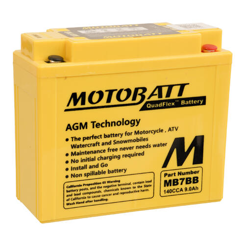 Honda XR200R 1981-1992 Motobatt Quadflex AGM 12V Battery High Performance