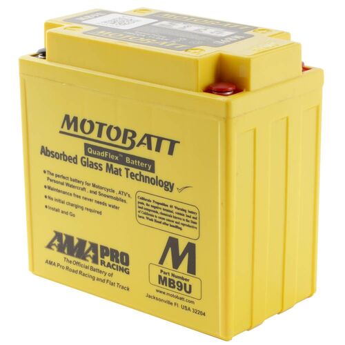 Aprilia Mojito 125 Cust 4T 2012 Motobatt Quadflex 12V Battery 