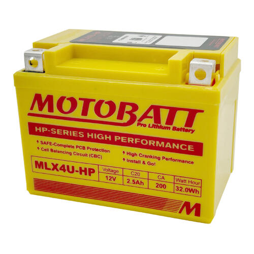 KTM 520 SX 2000-2002 Motobatt Lithium 12V Battery High Performance